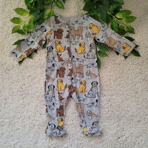 Baby Boy Grey Puppy Sleeper (6-9 Months)